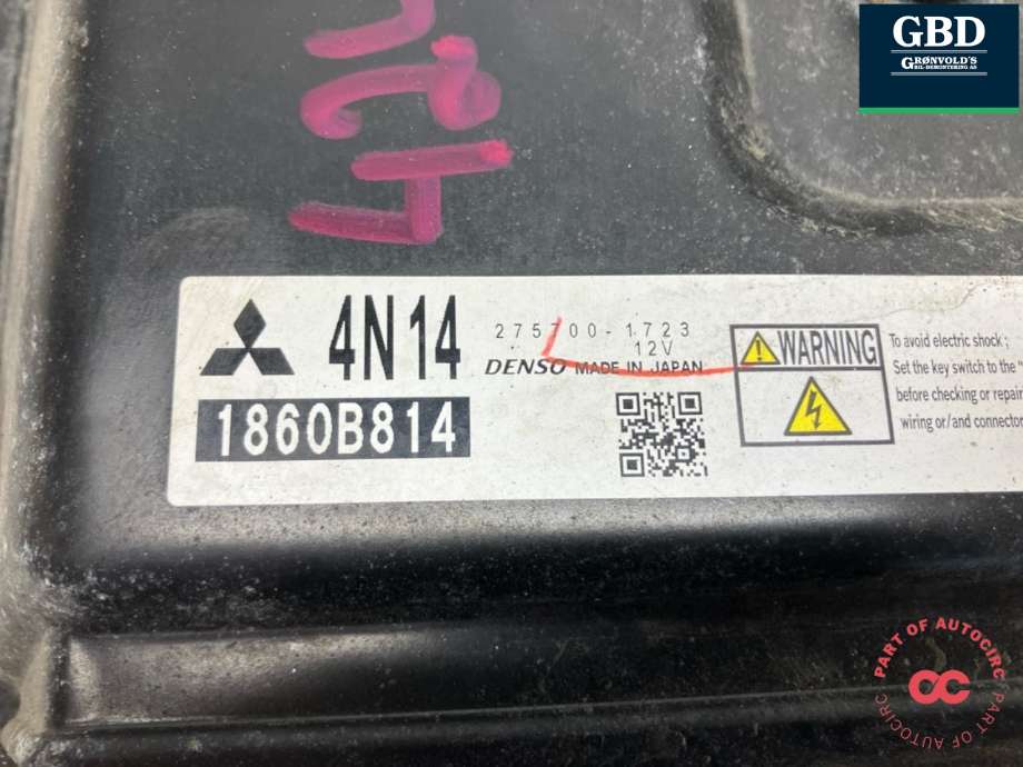 Styreenhet motor til Mitsubishi Outlander 2012-2015 (Type III, Fase 1)  (1860B814|)