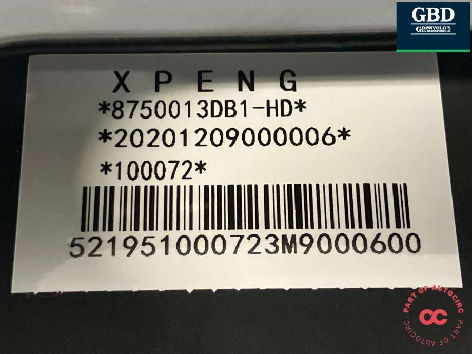 Sensor radar til XPeng G3 2021-->> (8750013DB1-ZZ-03|8750013DB1|)