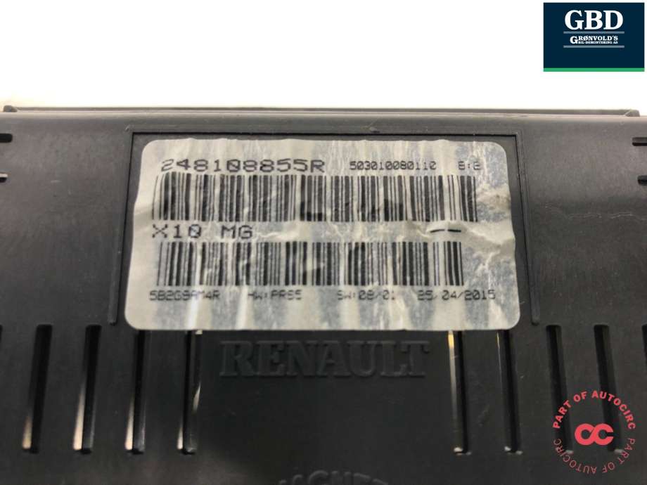 Instrumentpanel til Renault Zoe 2013-2019 (Fase 1)  (248105950R|)