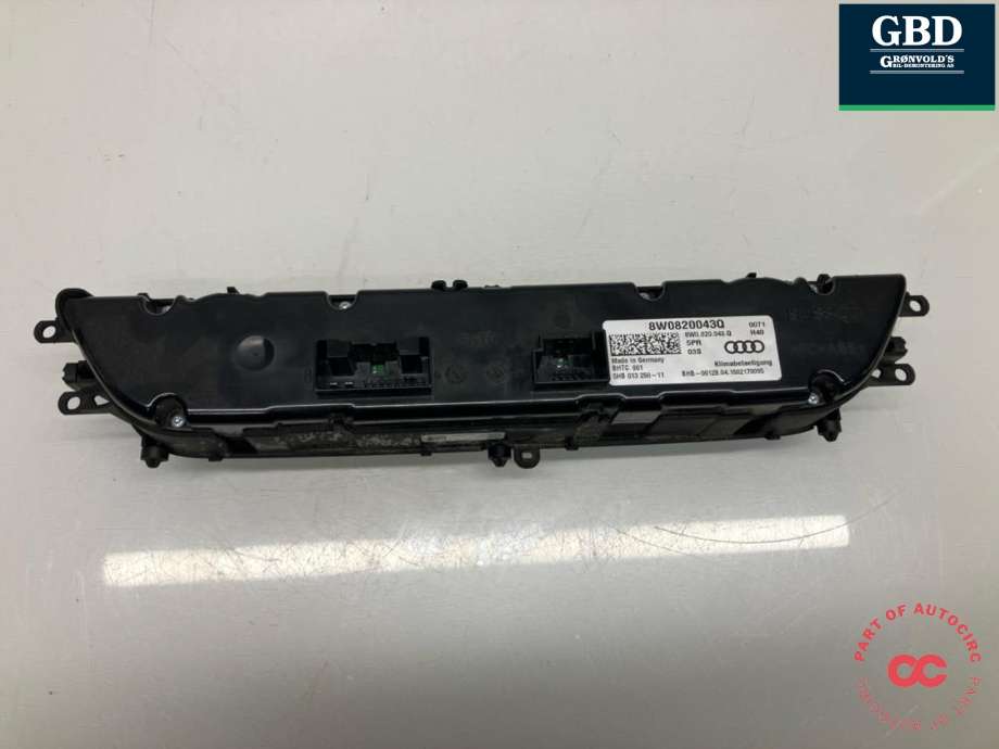Varmeapparat betjening til Audi A4 2015-2019 (Type V, Fase 1) (B9) (B9) (8W0 820 043 BG 5PR|8W0 820 043 Q  5PR|)