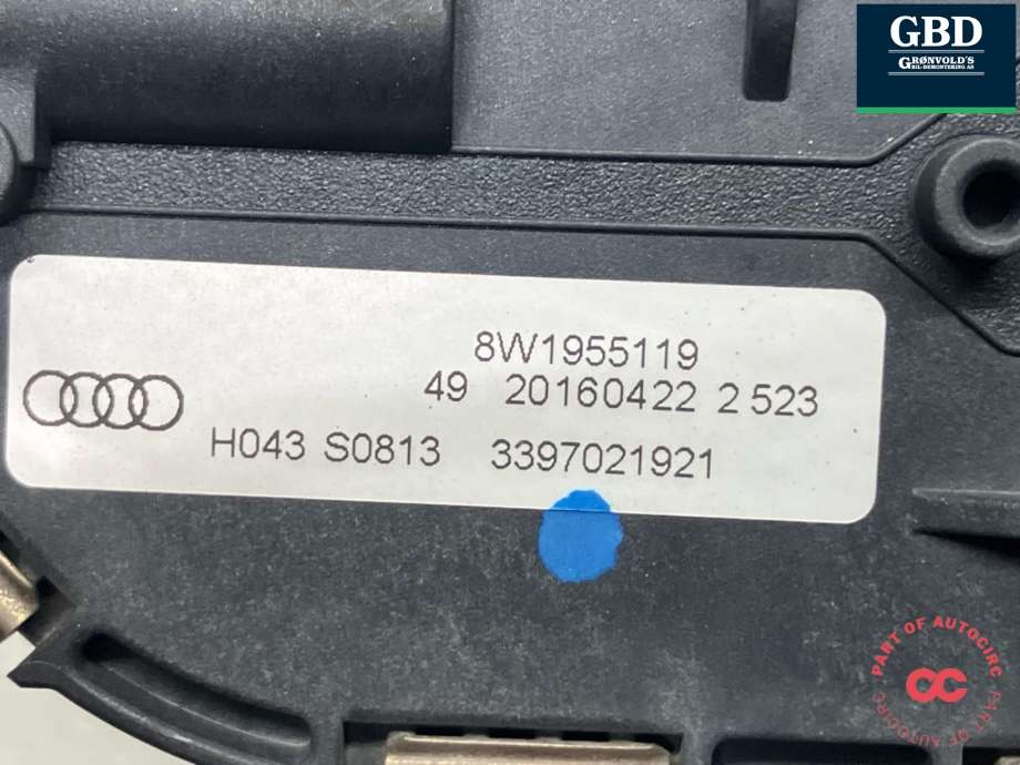 Viskermotor frontrute til Audi A4 2015-2019 (Type V, Fase 1) (B9) (B9) (8W1 955 023 C|8W1 955 023 A|8W1955119)