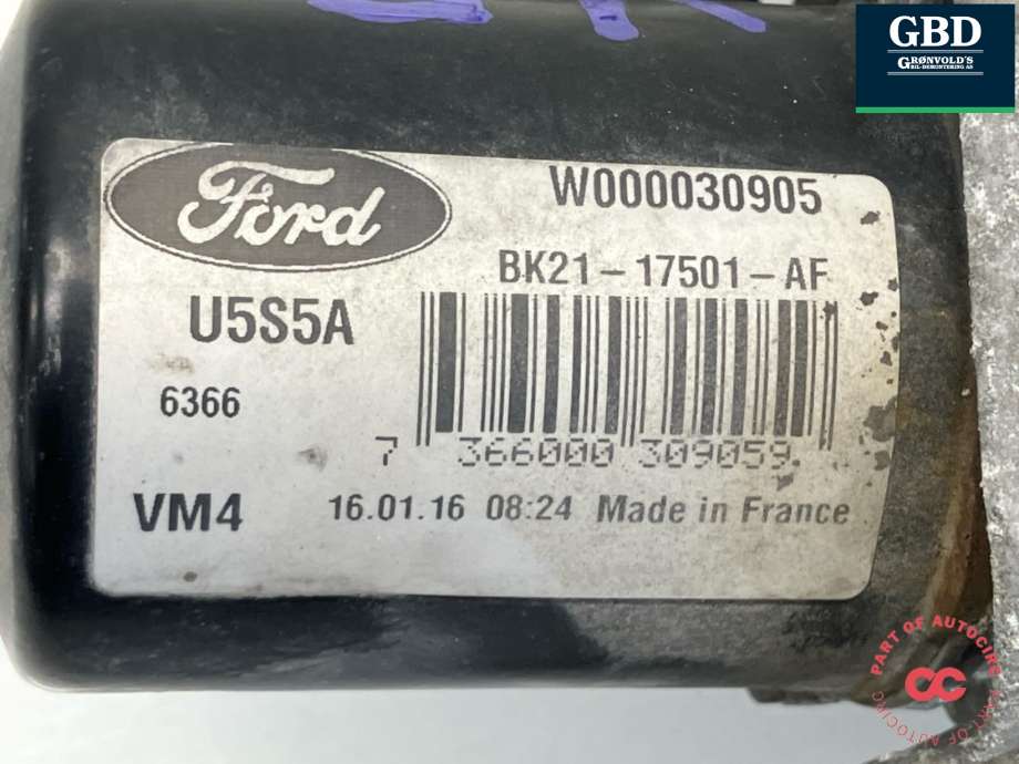 Viskermotor foran venstre til Ford Transit Custom 2013-2023 (Type I)  (1945791|BK21-17500-AF|BK21-17501-AF)