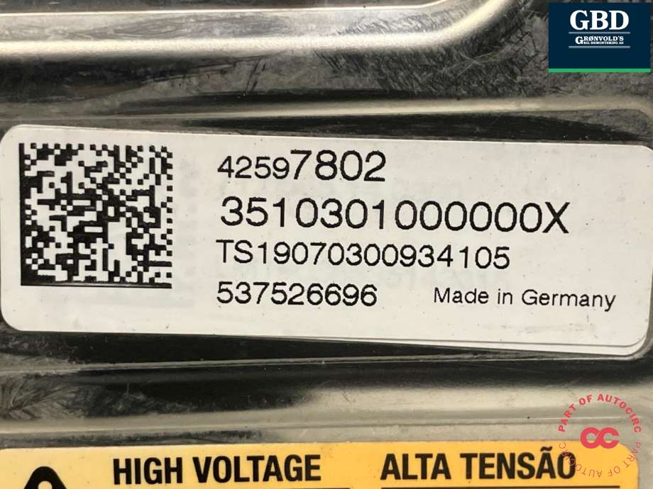 Varmeapparat PTC-heater til Opel Ampera-e 2017-->> (Type II)  (42691833|42539734|42597802)