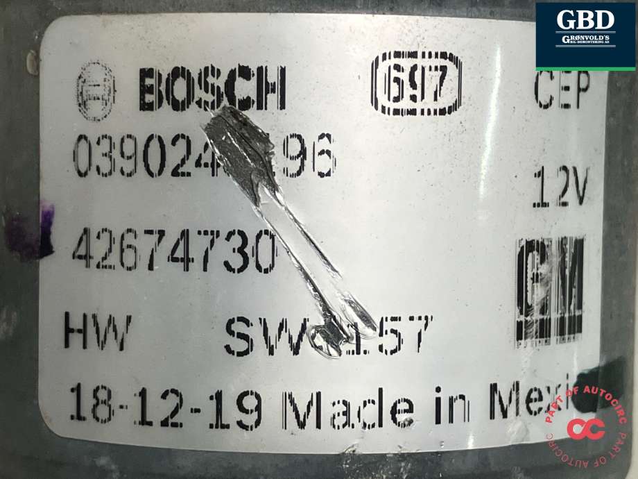 Viskermotor foran venstre til Opel Ampera-e 2017-->> (Type II) (BOSCH|42619154|42549092|42674730)