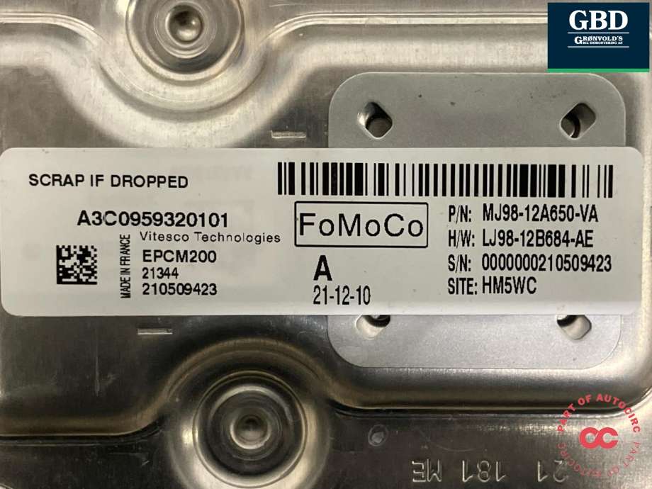 Styreenhet motor til Ford Mustang Mach-e 2020-->> (CONTINENTAL|2502229|MJ98-12A650-VA|LJ98-12B684-AE)