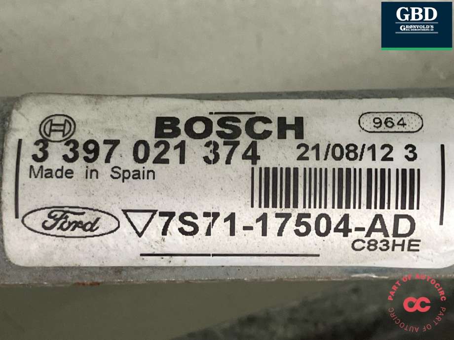 Viskeroverføring til Ford Mondeo 2011-2014 (Type IV, Fase 2)  (BOSCH|1791444|7S71-17K484-AD|7S71-17504-AD| 3 397 021 374)