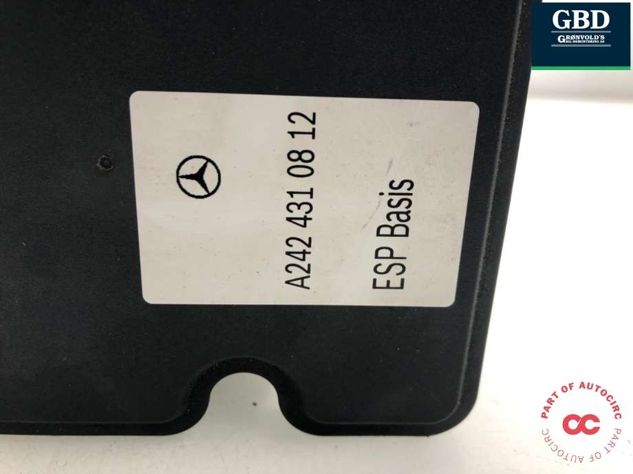 ABS sentral til Mercedes B-Klasse, electric drive 2014-2018 (W242) (W242) (A 242 431 09 12|A 242 431 09 12 80|)