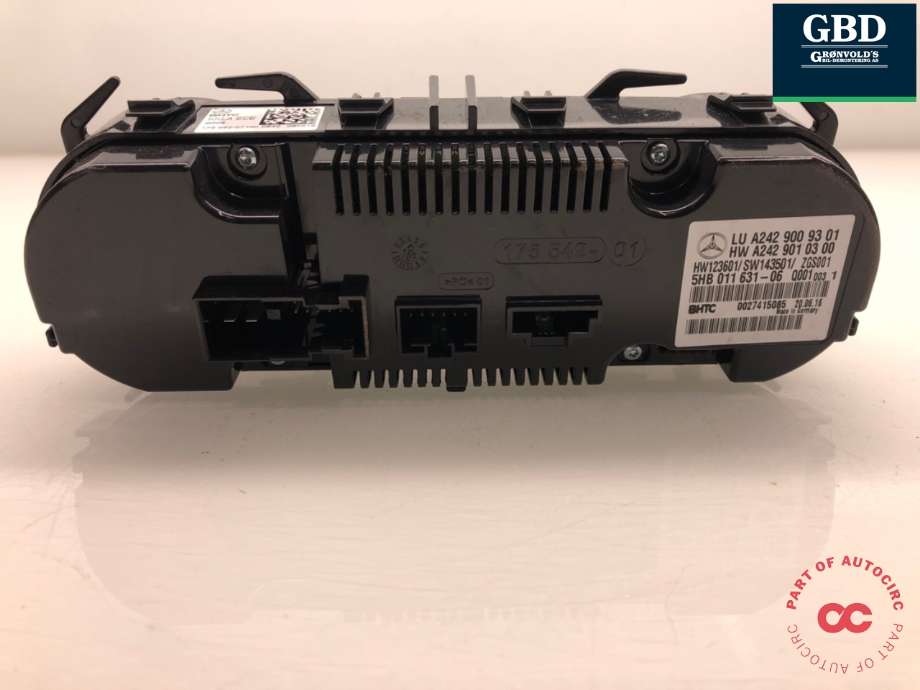 Varmeapparat betjening til Mercedes B-Klasse, electric drive 2014-2018 (W242) (W242) (A 242 900 93 01|)