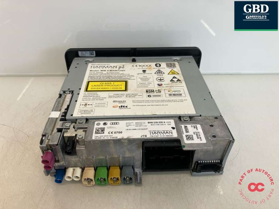 Bilstereo navigasjon til Audi A4 2015-2019 (Type V, Fase 1) (B9) (B9) (8W0 035 035 B|)