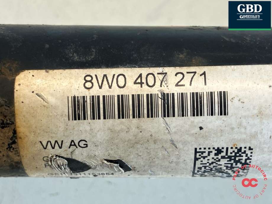 Drivaksel venstre foran, diesel/automat til Audi A4 2015-2019 (Type V, Fase 1) (B9) (B9) (8W0 407 271 L|8W0 407 271|)