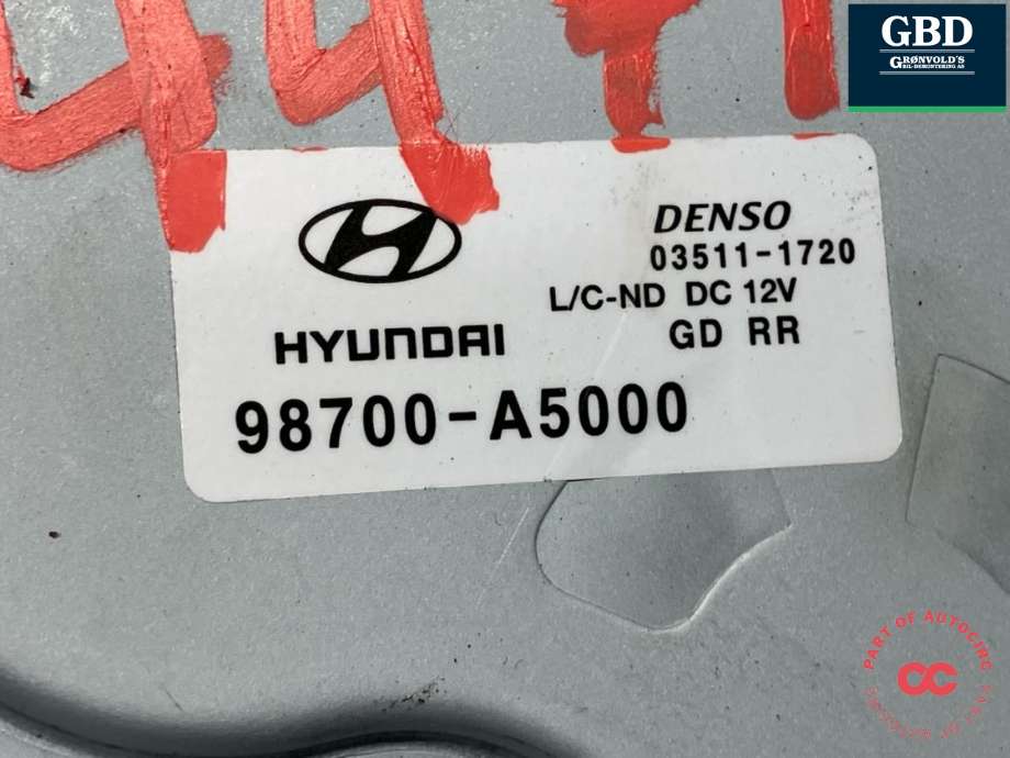 Viskermotor bakrute til Hyundai i30 2012-2017 (Type II) (98700A 5000|)