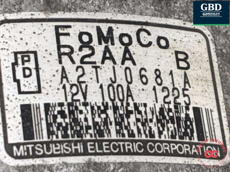Dynamo diesel til Mazda 6 2010-2013 (Type II, Fase 2)  (R2AA18300B|A2TJ0681A|)