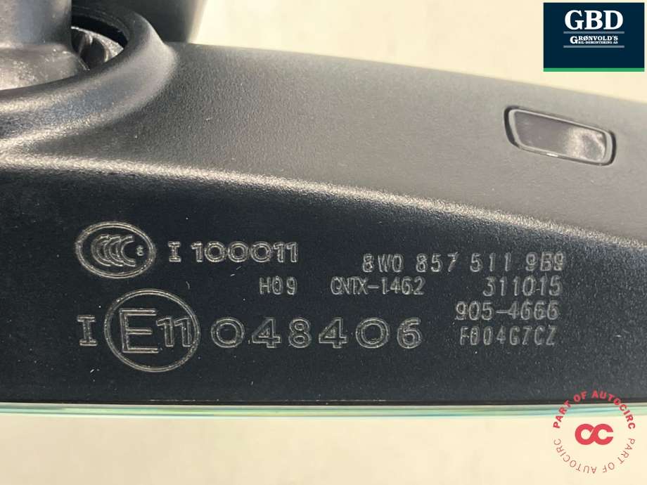 Speil innvendig til Audi A4 2015-2019 (Type V, Fase 1) (B9) (B9) (8W0 857 511|)