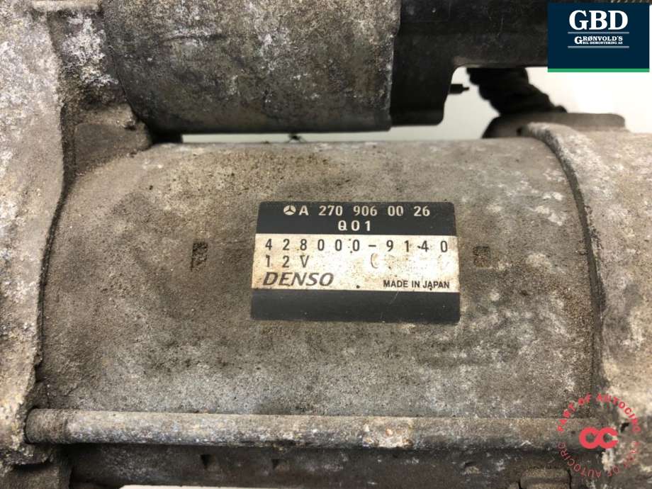 Starter diesel til Mercedes B-Klasse 2011-2018 (W246) (W246) (A 645 906 08 00|A 270 906 00 26|A 645 906 03 00)