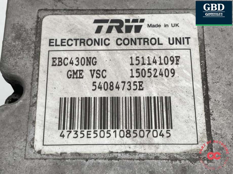 ABS sentral til Saab 9-3 2003-2007 (Type II, Fase 1) (93185682|)