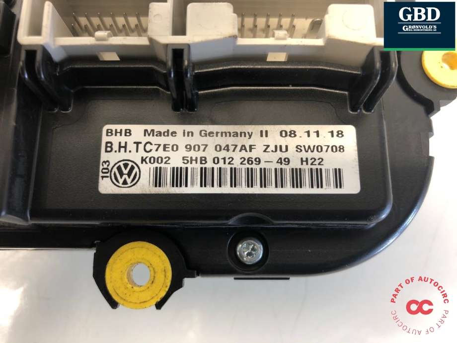 Varmeapparat betjening til VW Transporter / Caravelle 2019-->> (T6.1) (T6.1) (7E0 907 047 AF|7E0 907 047 AF ZJU|)