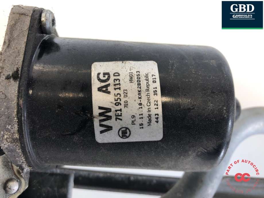 Viskermotor frontrute komplett m/overføring til VW Transporter / Caravelle 2019-->> (T6.1) (T6.1) (7E1 955 113 G|7E1 955 113 D|)