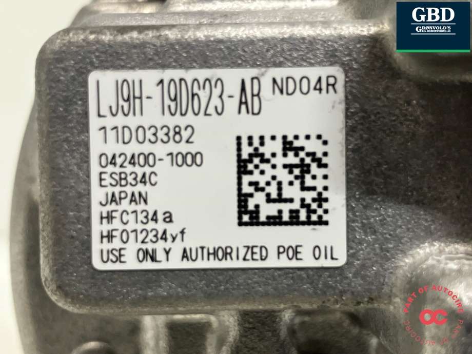 Aircondition kompressor elbil til Ford Mustang Mach-e 2020-->>  (2723029|LJ9H-19D623-AC|LJ9H-19D623-AB| 11D03382| 042400-1000)