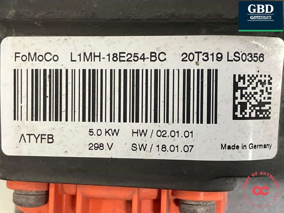 Varmeapparat PTC-heater til Ford Mustang Mach-e 2020-->> (2436362|L1MH-18E254-BC|)