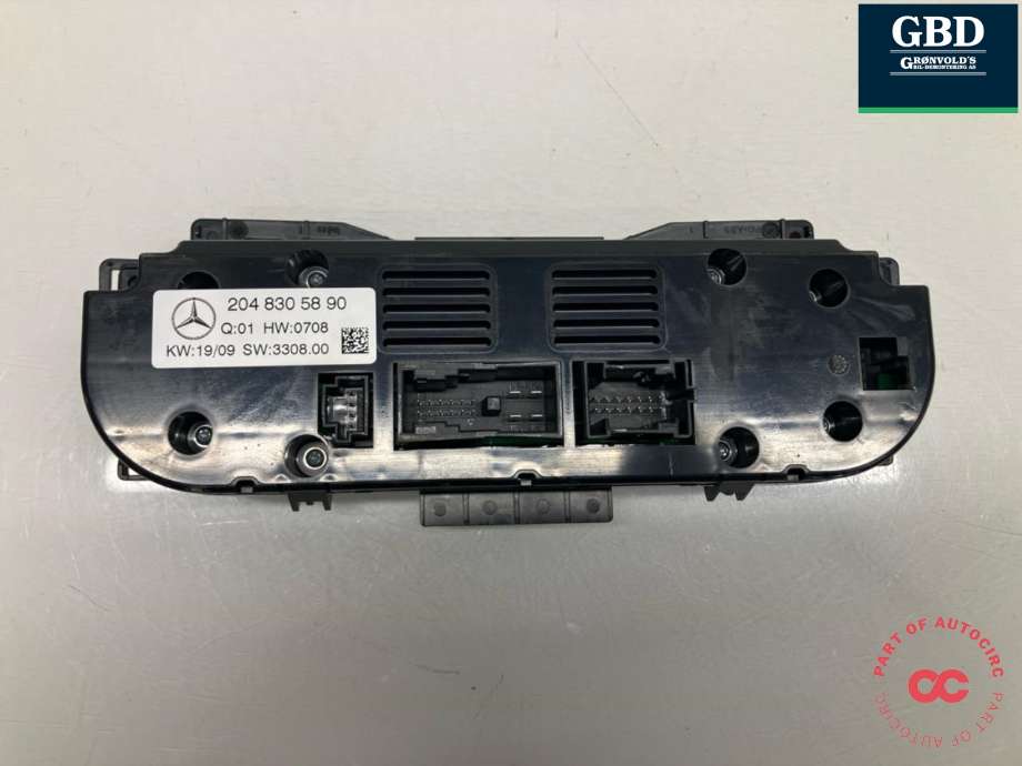 Varmeapparat betjening til Mercedes GLK 2008-2015 (X204) (X204) (A 204 900 08 07|A 204 830 58 90|)