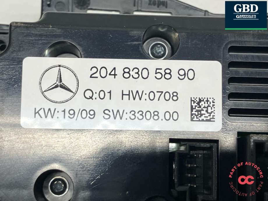 Varmeapparat betjening til Mercedes GLK 2008-2015 (X204) (X204) (A 204 900 08 07|A 204 830 58 90|)