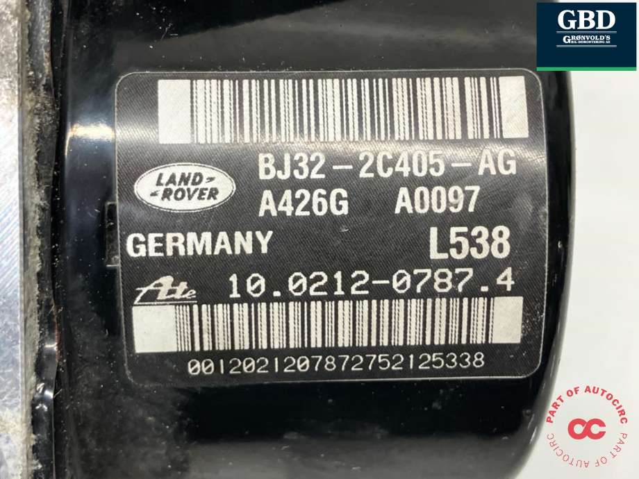 ABS sentral til Land Rover Range Rover, Evoque 2011-2019 (Type I) (LR072596|EJ322C353AP|BJ32-2C405-AG)
