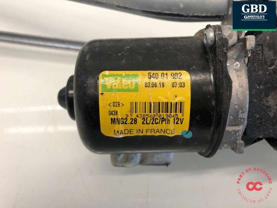 Viskermotor frontrute komplett m/overføring til Renault Kangoo 2008-2021 (Type II)  (288002453R|7701066449|)