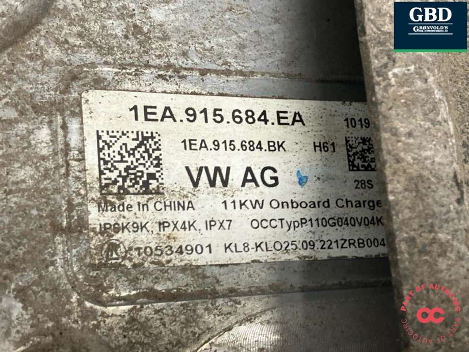 Batterilader (OBC - On Board Charger) til Škoda Enyaq 2021-->> (1EA 915 684 EB|1EA 915 684 EA|)