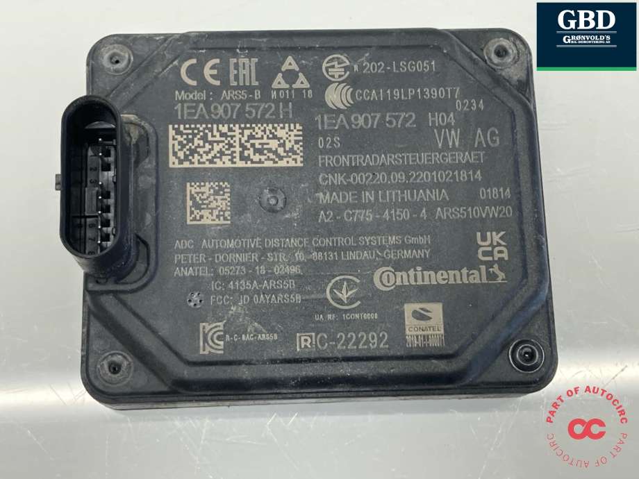 Sensor radar til Škoda Enyaq 2021-->> (1EA 907 572 H|)