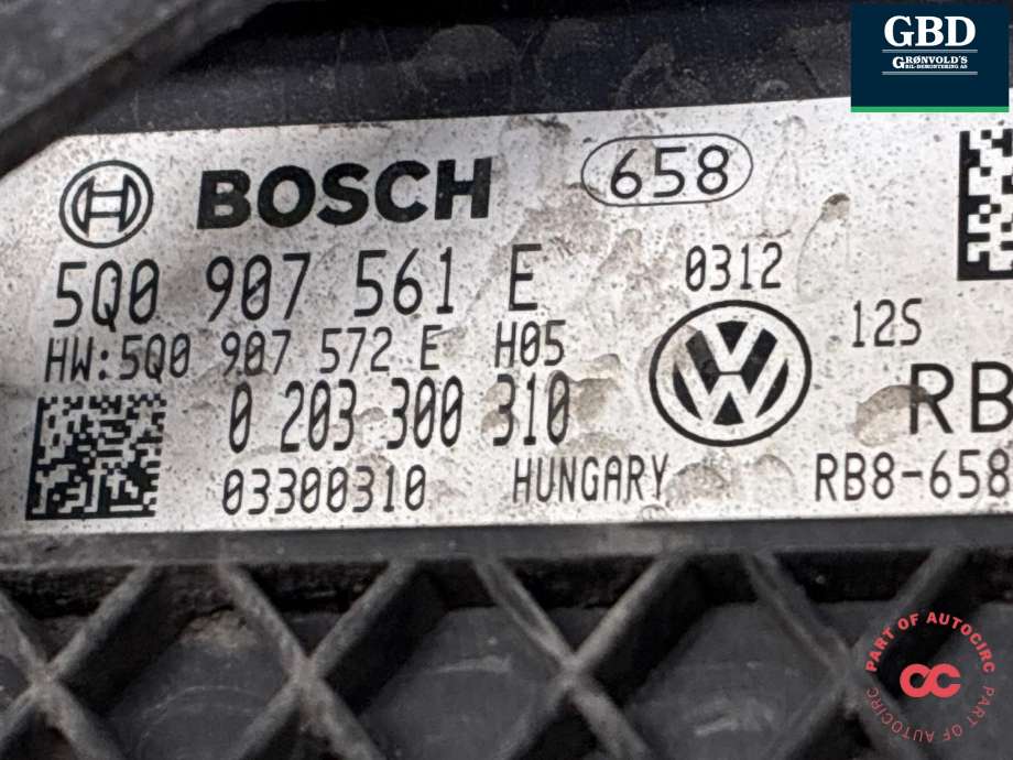 Sensor radar til VW Golf VII 2012-2017 (Fase 1) (5Q0 907 561 E|)