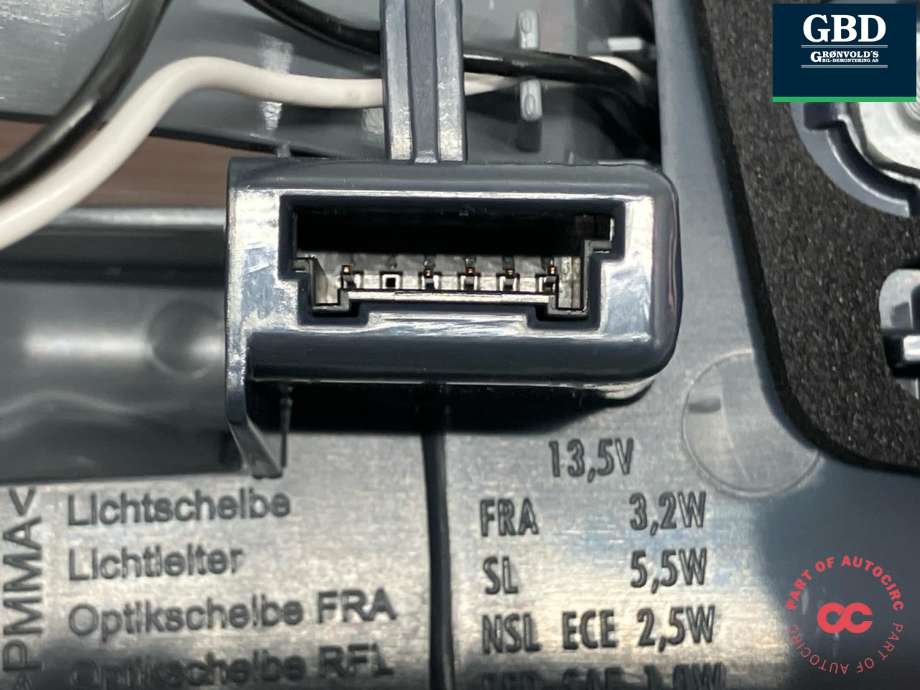 Baklykt høyre indre til BMW 5-Serie 2017-->> (G30/G31) (G30/G31) (63 21 7 376 474|)