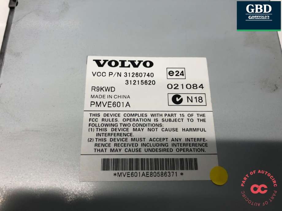 Bilstereo forsterker til Volvo XC90 2007-2014 (Type I, Fase 2)  (36050041|)