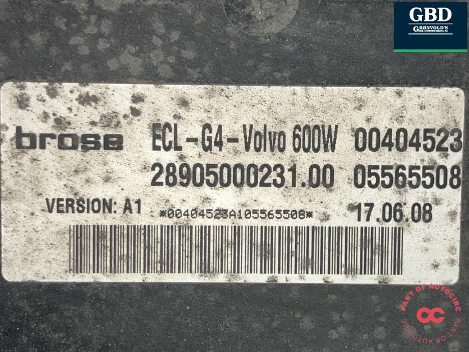 Kjølevifte elektrisk til Volvo XC90 2007-2014 (Type I, Fase 2)  (31368075|)
