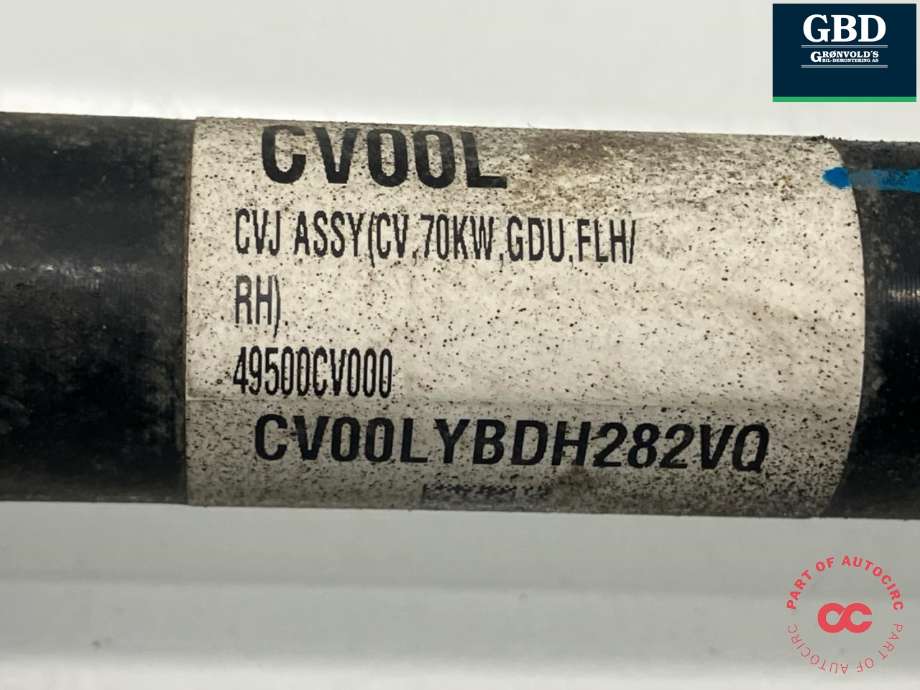 Drivaksel venstre foran, elbil til Kia EV6 2021-->>  (49500CV000|)