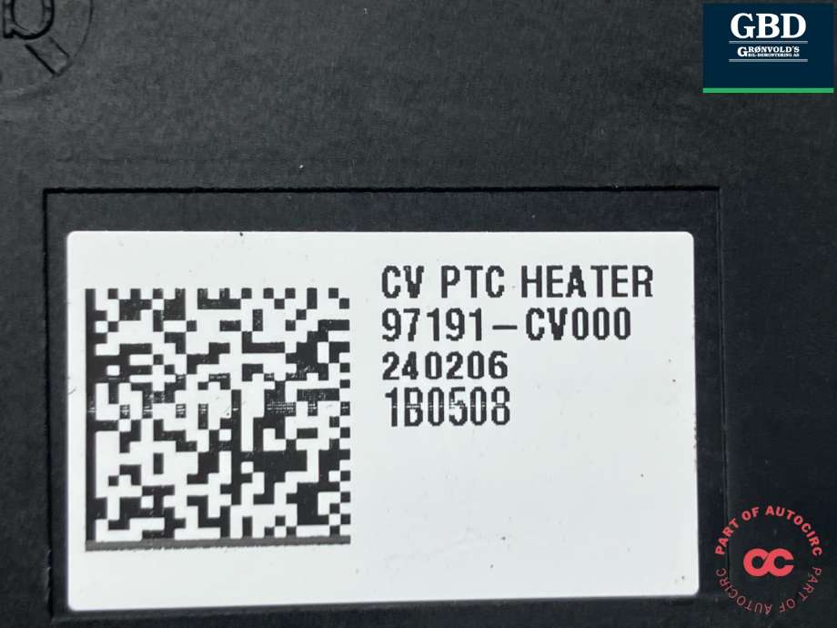 Varmeapparat PTC-heater til Kia EV6 2021-->>  (97191-CV000|)