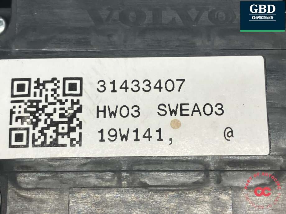 Bryter ruteheis førerdørspanel til Volvo XC60 2017-->> (Type II)  (31433406|31433407|)