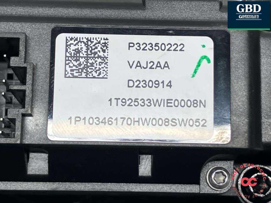 Bilstereo betjeningspanel til Polestar 2 2020-->>  (32350222|P32350222|)