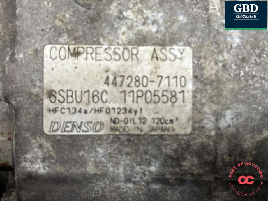 Aircondition kompressor til Mercedes A-Klasse 2012-2018 (W176) (W176) (A 003 830 46 60|A 003 830 46 60 80|447280-7110)
