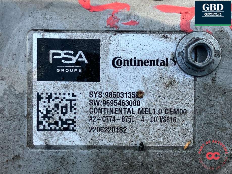 Motor elbil foran til Opel Mokka E 2020-->> (Type II) (98 756 555 80|9850313580| 9695463080| 16 736 549 80|2206220182)