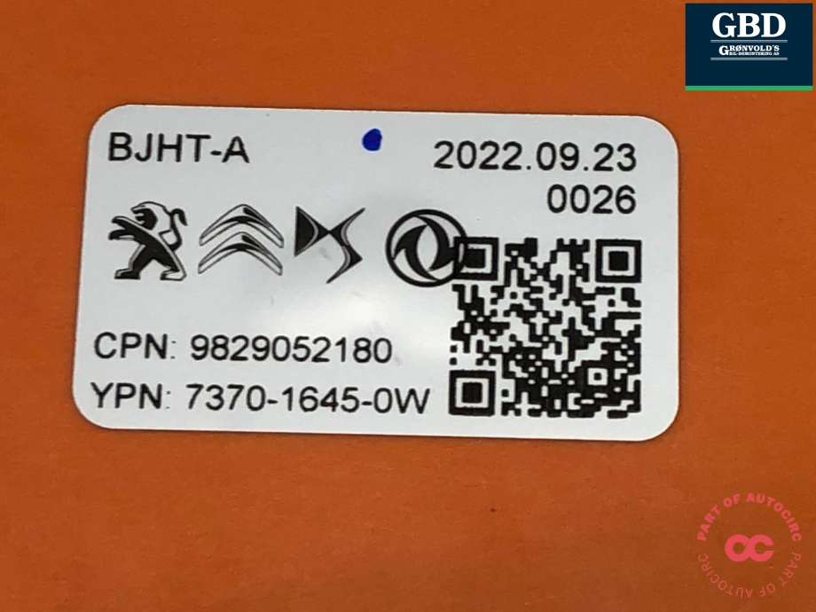 Styreenhet diverse til Opel Mokka E 2020-->> (Type II) (98 290 521 80|9829052180|7370-1645-0W)