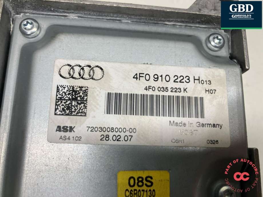 Bilstereo forsterker til Audi A6, Allroad 2006-2008 (Type II, Fase 1) (C6) (C6) (4F0 035 223 N|4F0 910 223 H|)