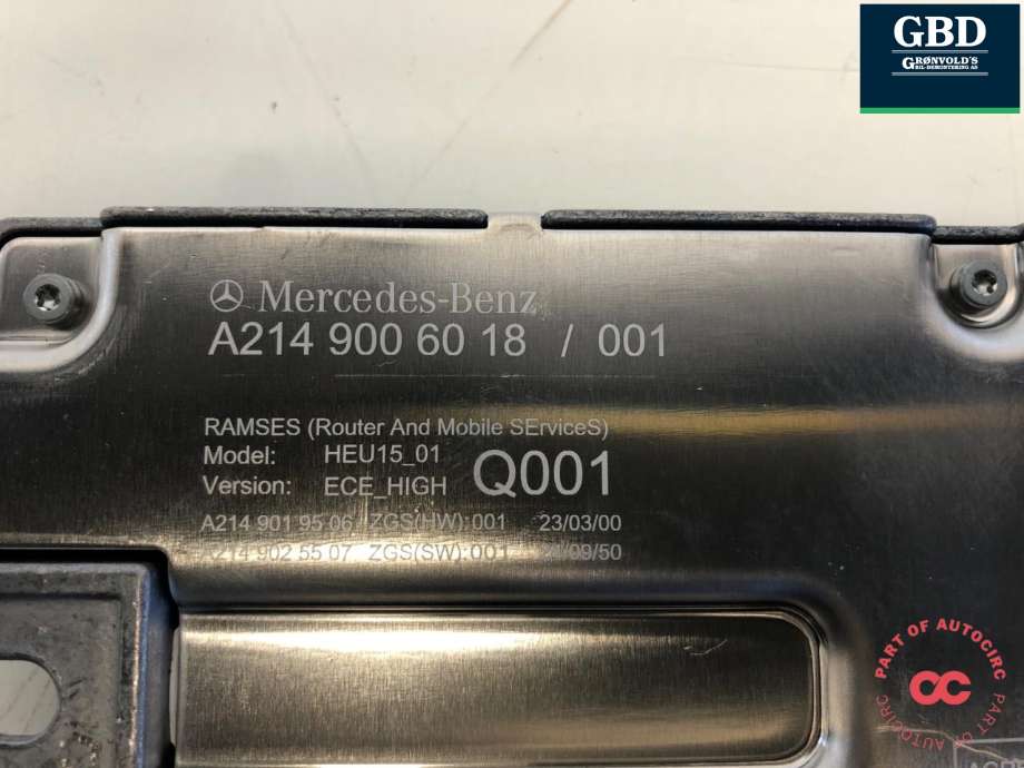 Styreenhet diverse til Mercedes EQE 2022-->>  (A 214 900 64 16|A 214 900 60 18|)