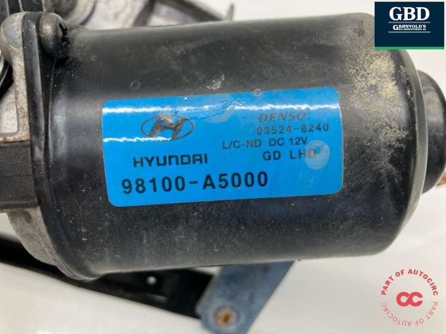 Viskermotor frontrute komplett m/overføring til Hyundai i30 2012-2017 (Type II) (98120A 5000|98110A 5000|98100-A5000)
