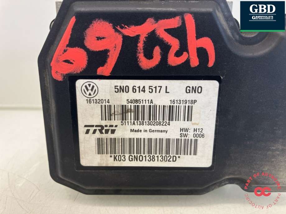 ABS sentral til VW Tiguan 2007-2011 (Type I, Fase 1) (TRW|5N0 614 517 N|5N0 614 517 N BEF|54085111A)