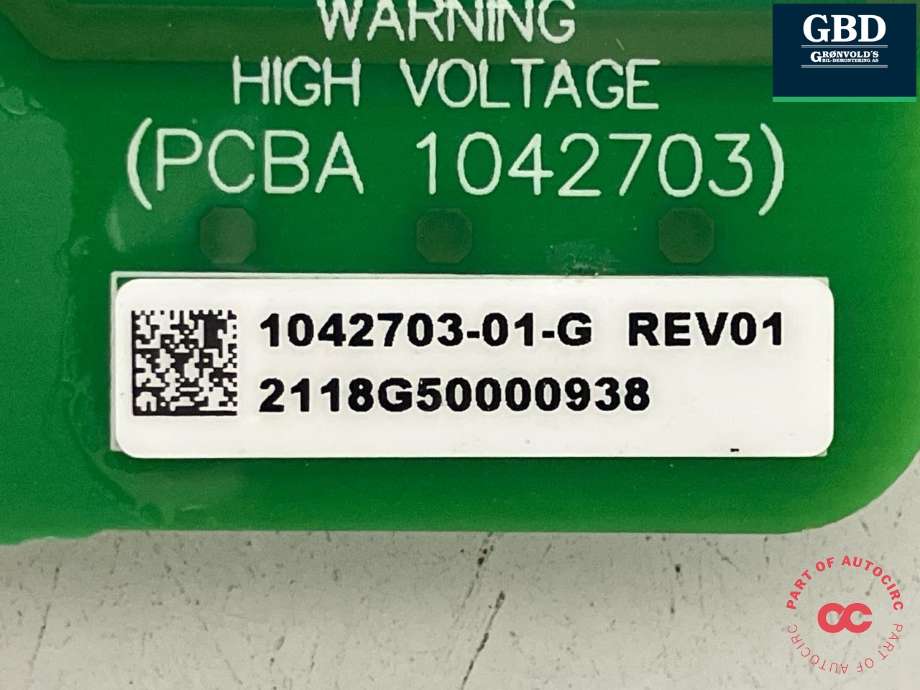 Styreenhet batteri elbil (BMS - Battery Management System) til Tesla Model X 2016-->> (1042703-01-G|)