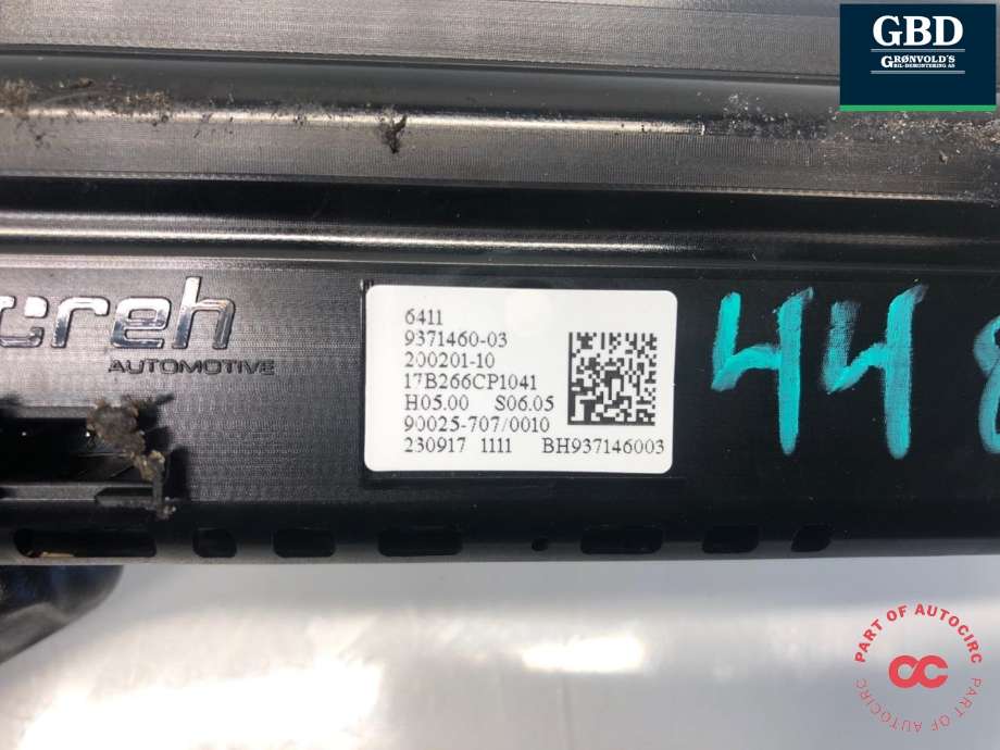 Varmeapparat betjening til BMW 2-Serie, Active/Gran Tourer 2014-->> (F45/F46) (F45/F46) (64 11 9 461 405|64 11 9 371 460|)