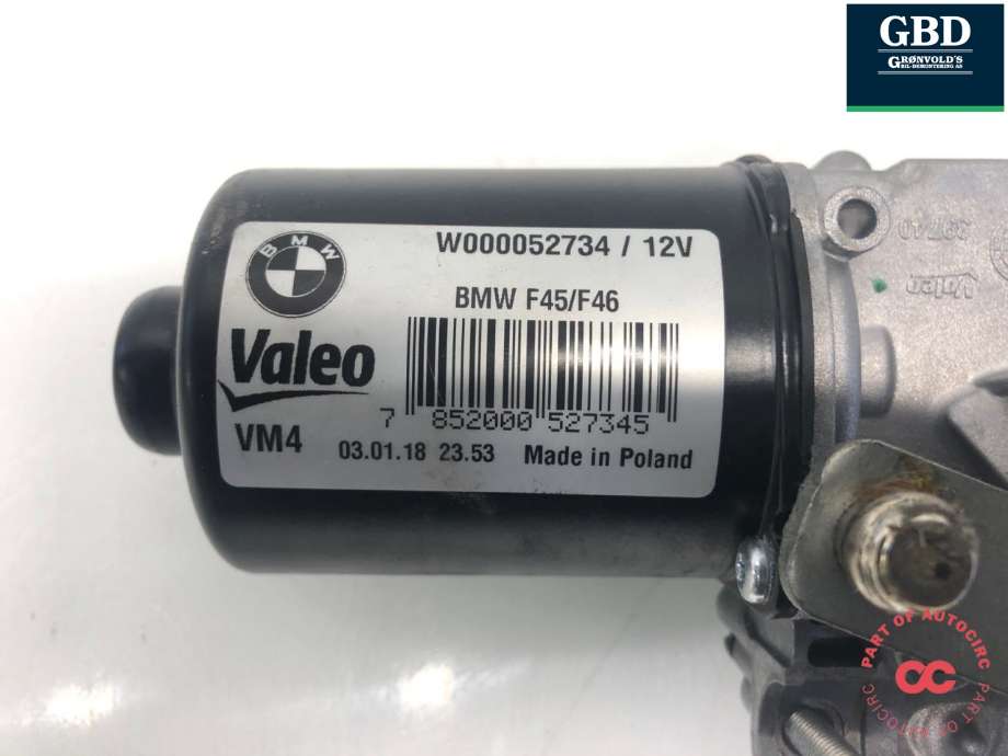 Viskermotor frontrute til BMW 2-Serie, Active/Gran Tourer 2014-->> (F45/F46) (F45/F46) (61 61 7 301 043|)