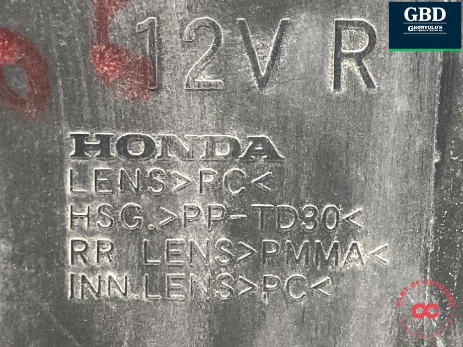 Frontlykt høyre halogen til Honda Civic 2006-2010 Hybrid (sedan) Hybrid (sedan) (33101-SMG-G01|)