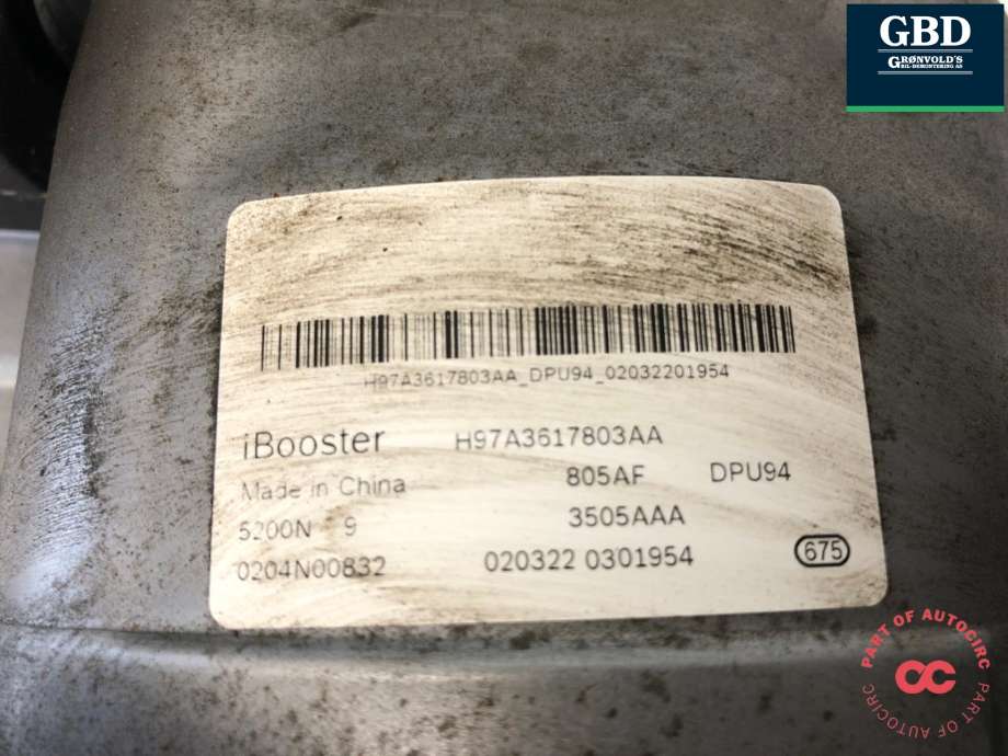 Bremsekraft-forsterker til Voyah Free 2021-->> (NO PART ID|H97A3617803AA|)