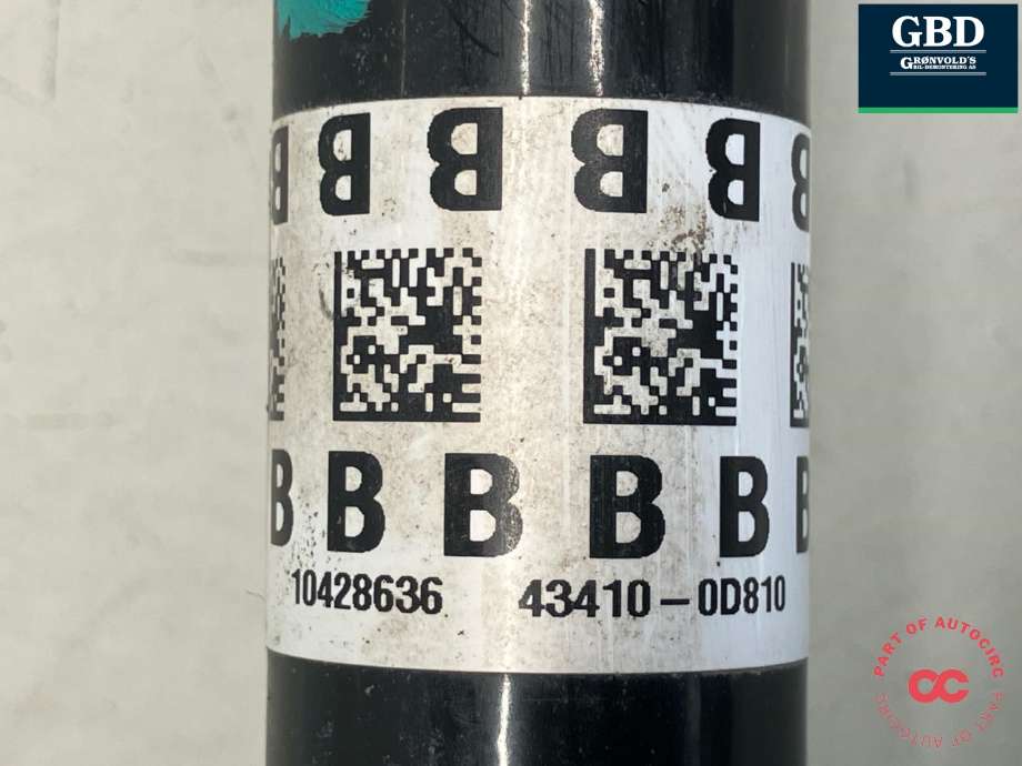 Drivaksel høyre foran, bensin/automat til Toyota Yaris Cross (SUV) 2021-->> (434100D810|)